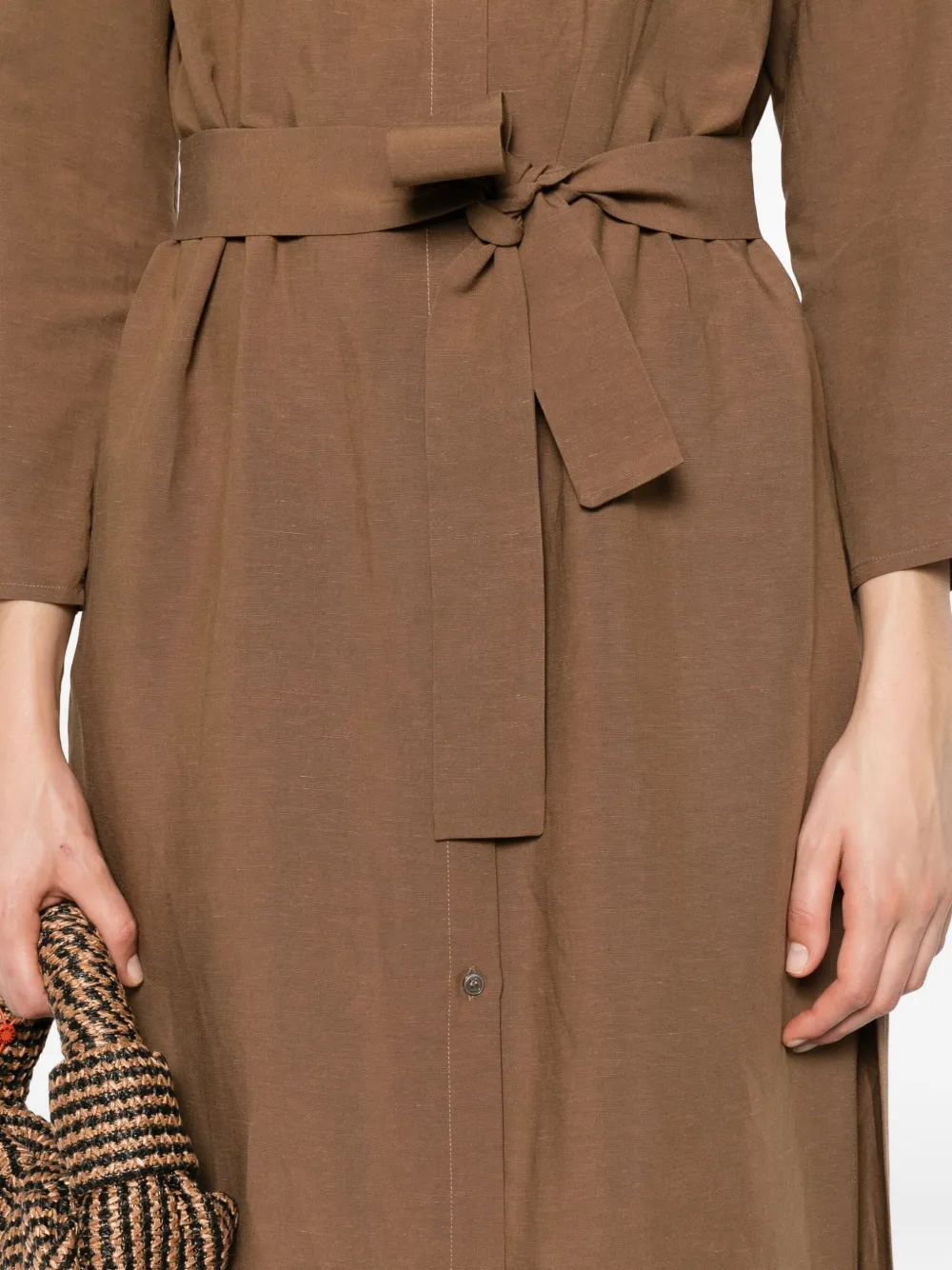 Blanca Vita belted shirt dress Bruin