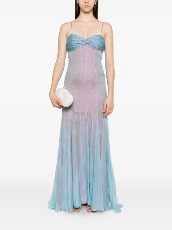 open lace back dress Nia Pink Ombre Bandeau Maxi Dress – Club L London main image 0