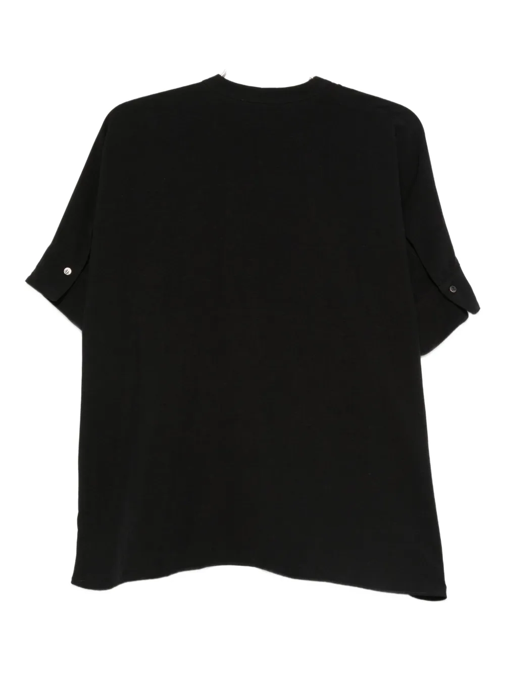 Blanca Vita button-fastening short-sleeve shirt Zwart