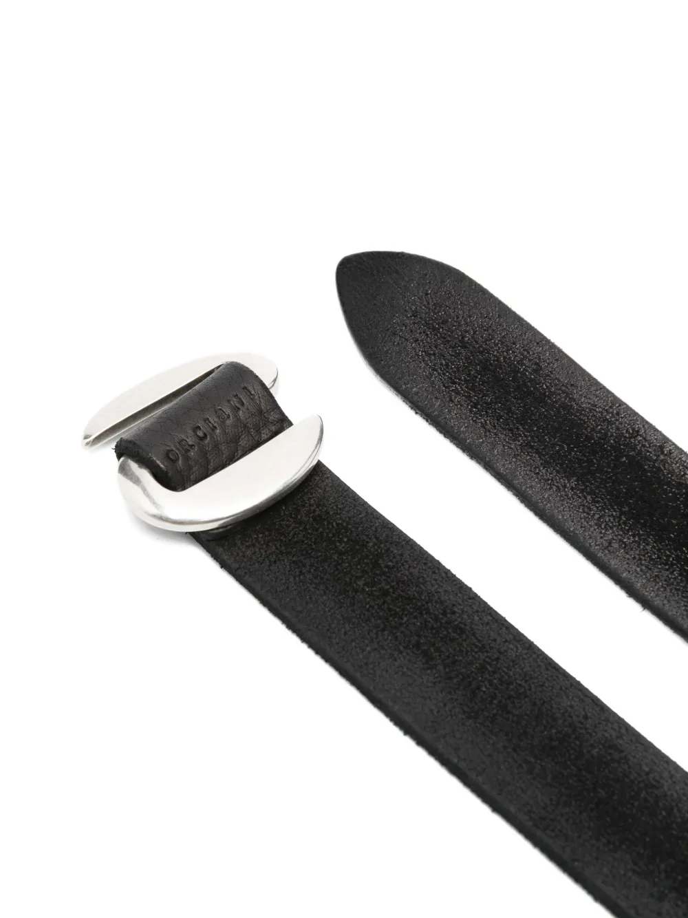 Orciani leather interlocking-buckle belt Zwart
