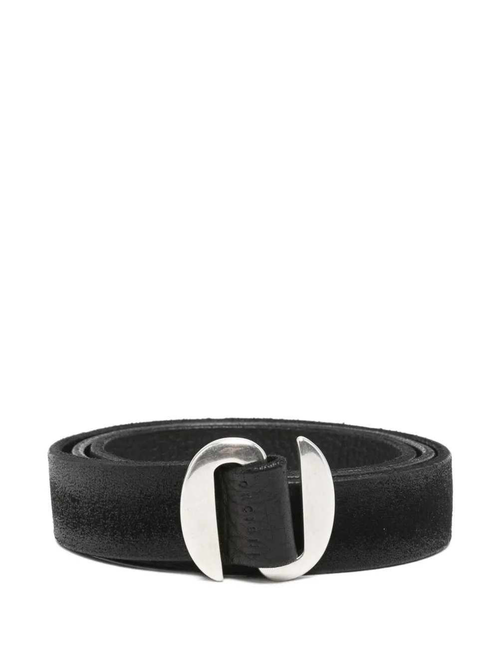 Orciani leather interlocking-buckle belt Zwart