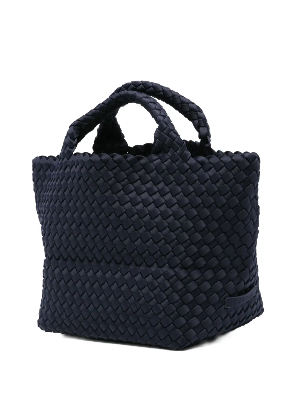 NAGHEDI St. Barths geweven shopper met handvat - Blauw