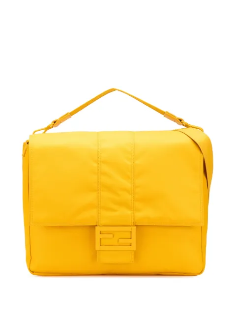 Fendi Pre-Owned bolsa satchel Baguette grande de nylon Econyl 2010-2025