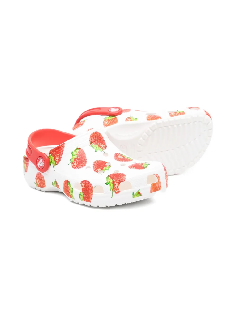 Crocs Kids strawberry-print clogs White