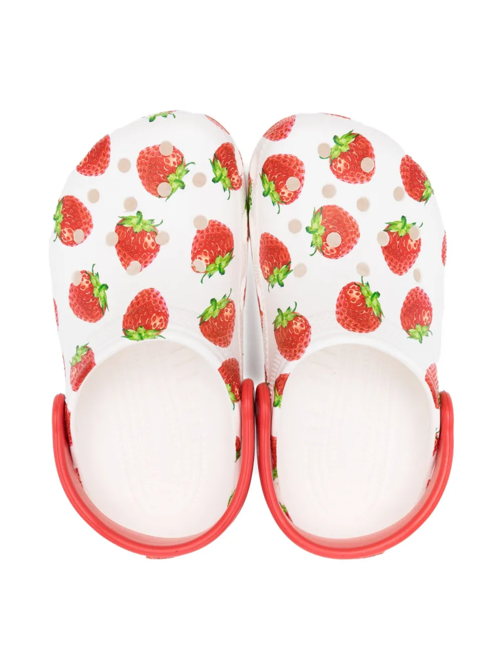 Crocs Kids strawberry-print clogs White
