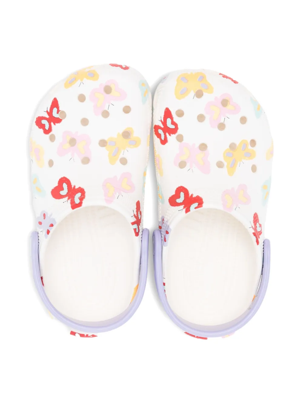 Crocs Kids Classic Butterfly sandals White