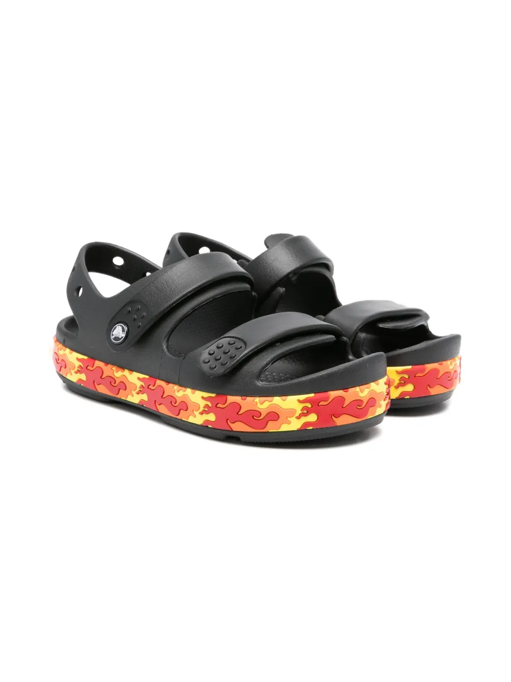 Crocs Kids flame-motif sandals Black