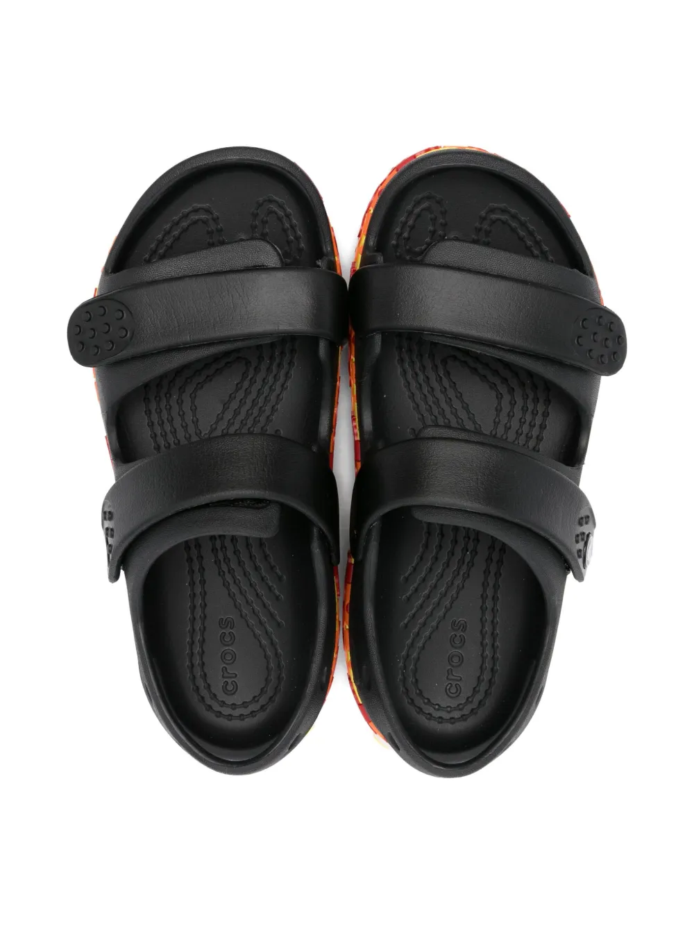 Crocs Kids flame-motif sandals Black