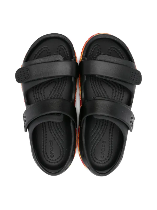 Crocs Kids flame-motif Sandals Black FARFETCH TH