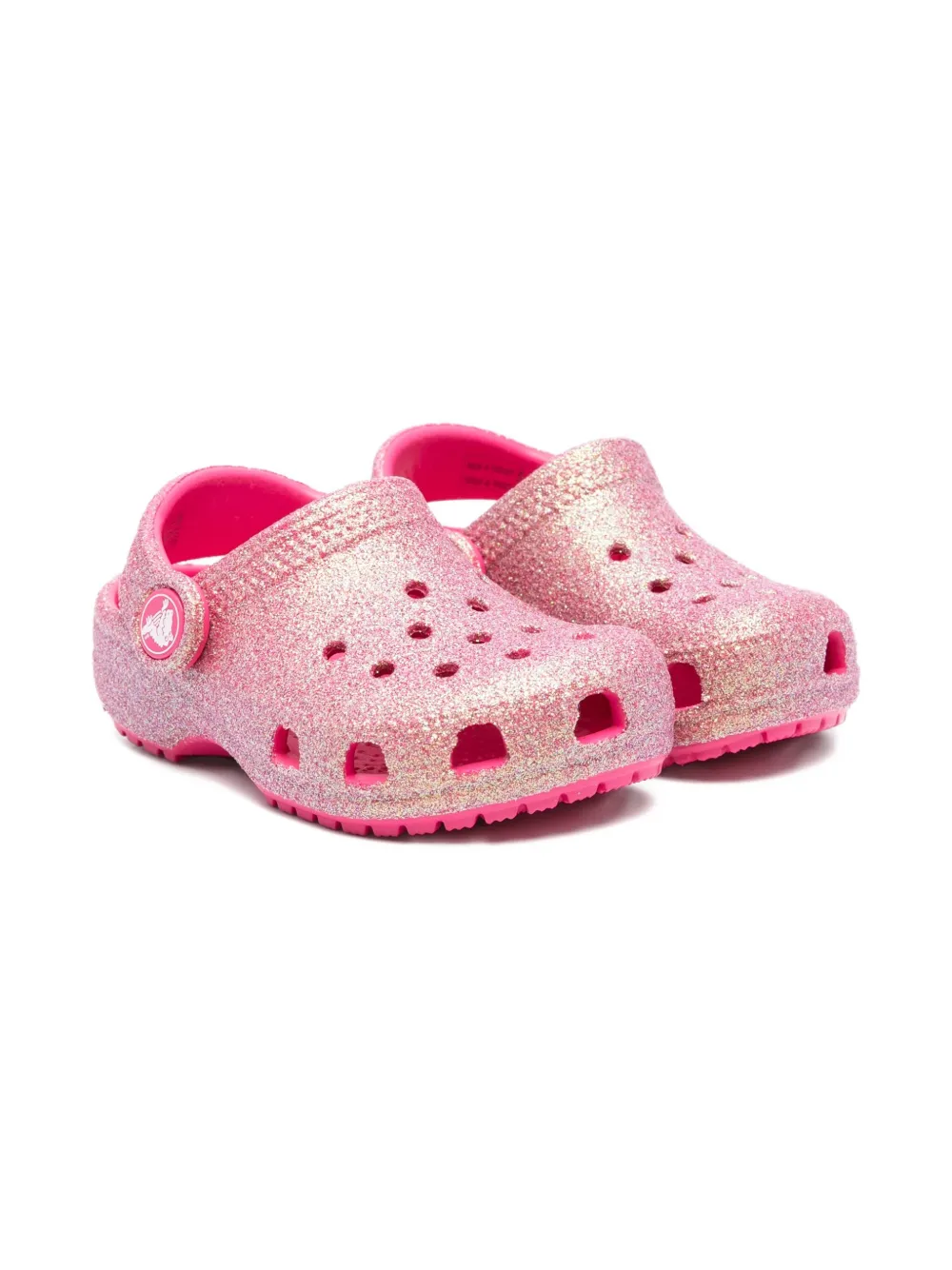 Crocs Kids Classic Iridescent グリッターサンダル - ピンク Crocs Kids Classic Iridescent グリッターサンダル - ピンク
