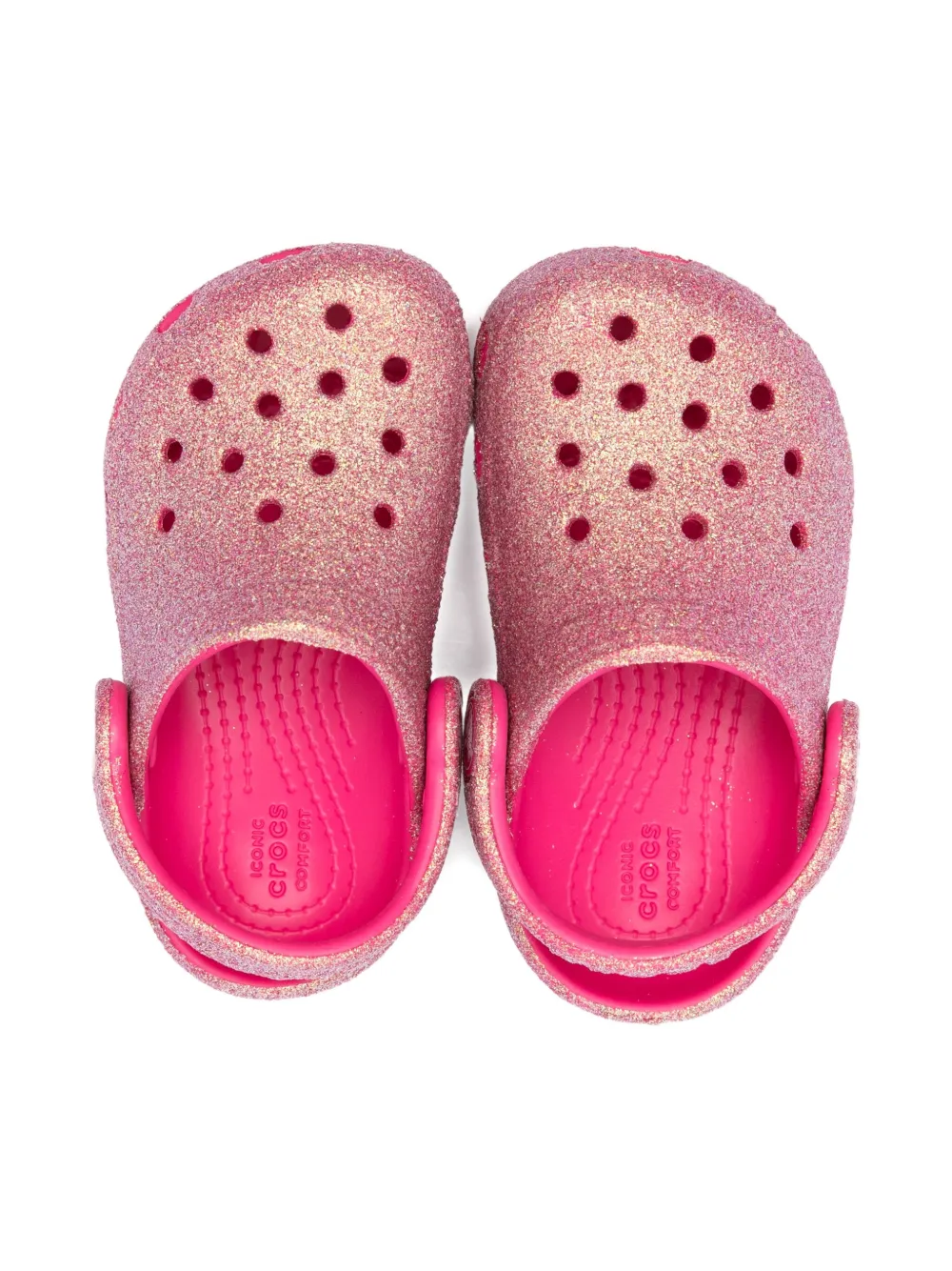 Crocs Kids Classic Iridescent Glitter sandals Pink