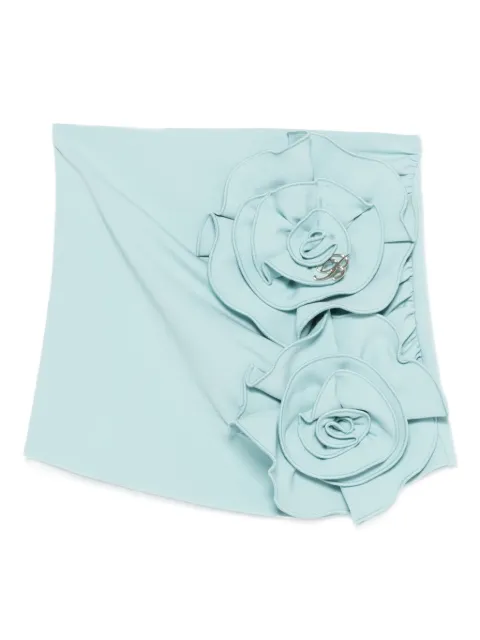 Miss Blumarine rose-embellished skirt