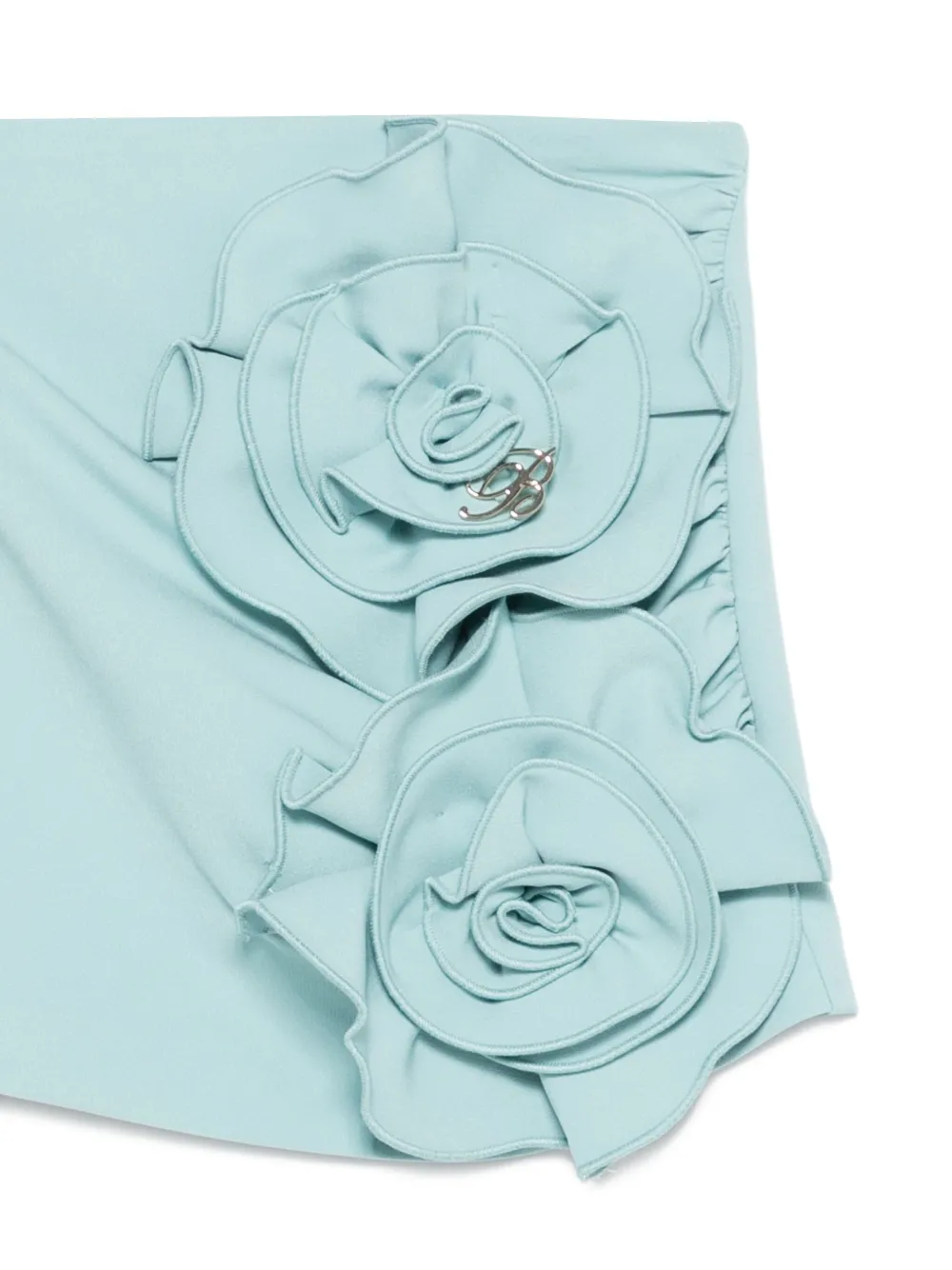 Miss Blumarine Rok verfraaid met rozen Blauw