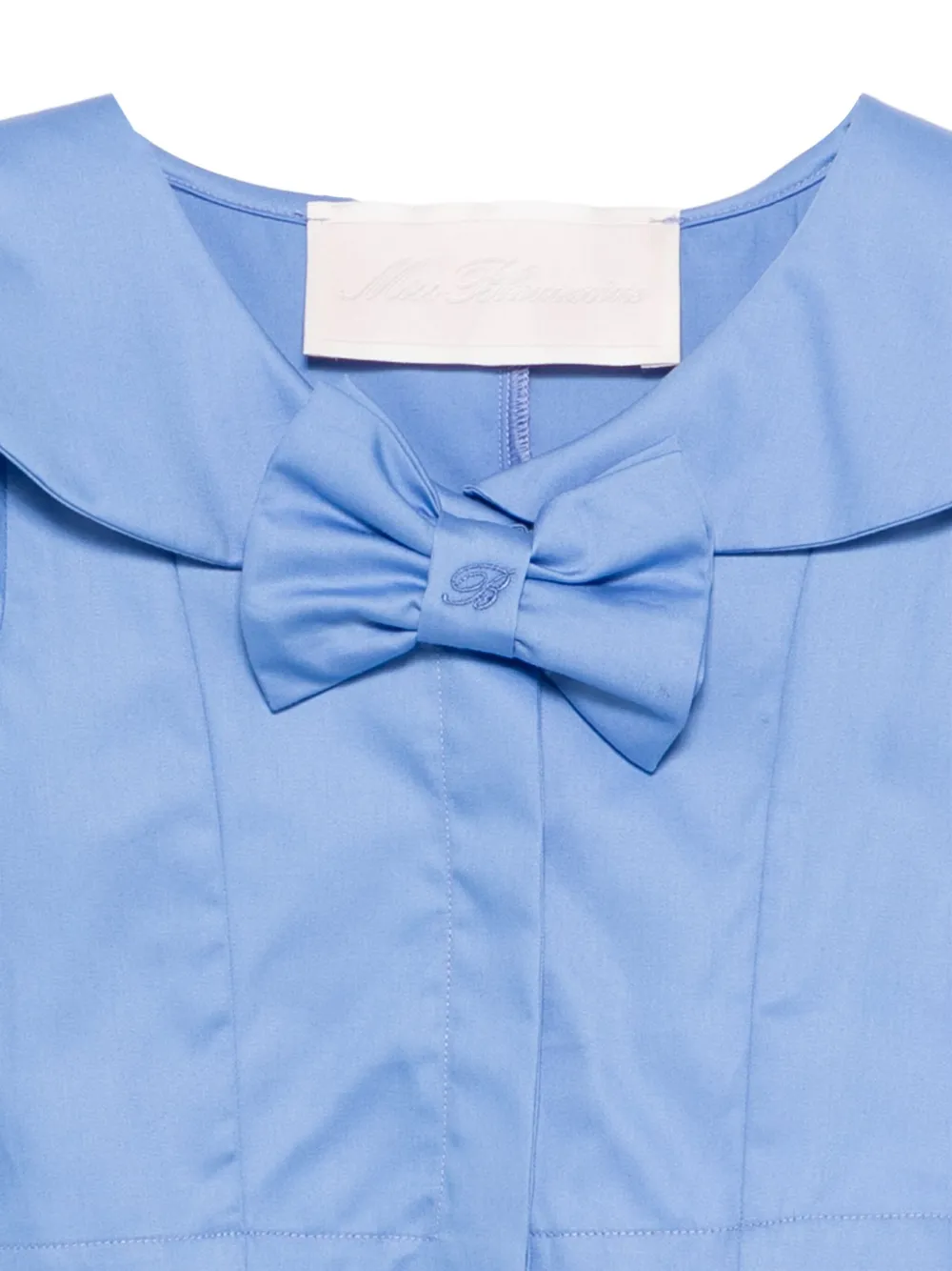 Miss Blumarine Shirt met ronde kraag en strik Blauw