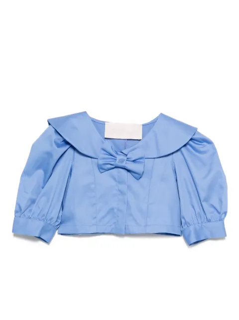 Miss Blumarine rounded collar bow blouse