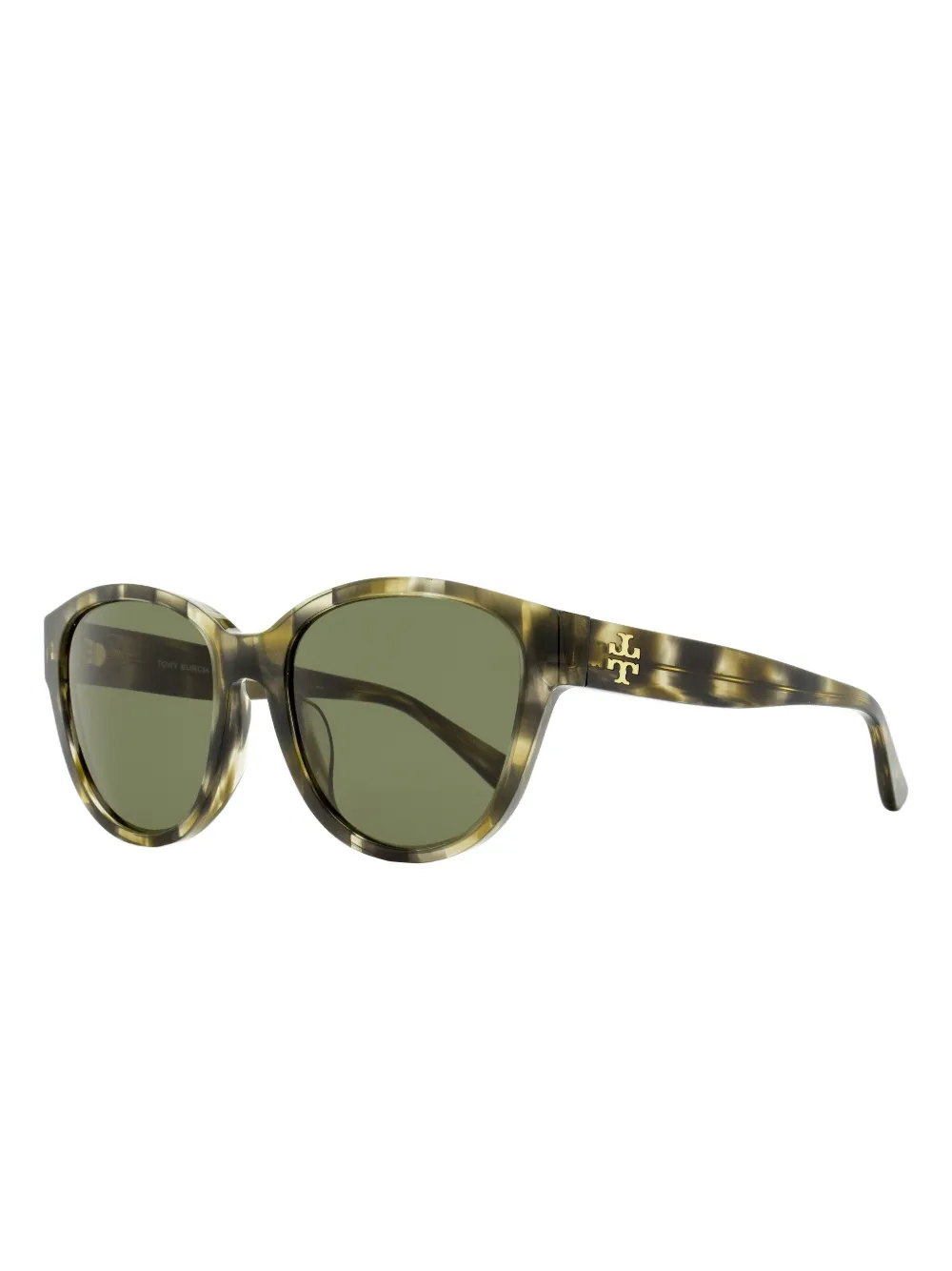 Tory Burch Pantos zonnebril met logoplakkaat Bruin