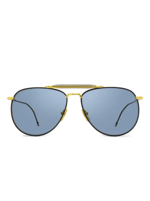 Thom Browne Eyewear pilot-frame metal sunglasses