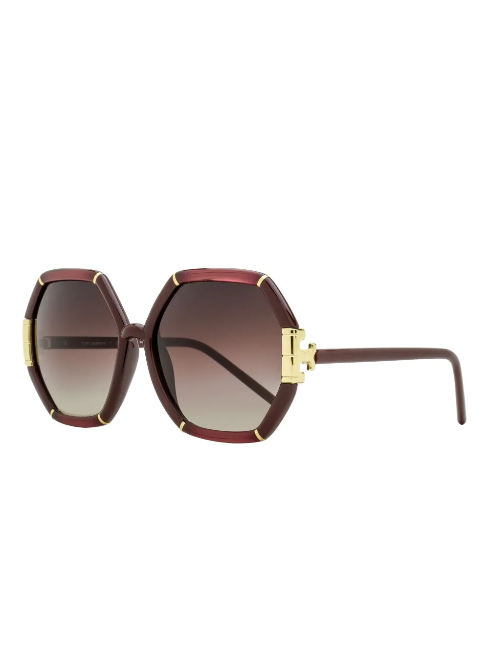 Tory Burch Eleanor hexagonal metal-rim sunglasses | Image 2