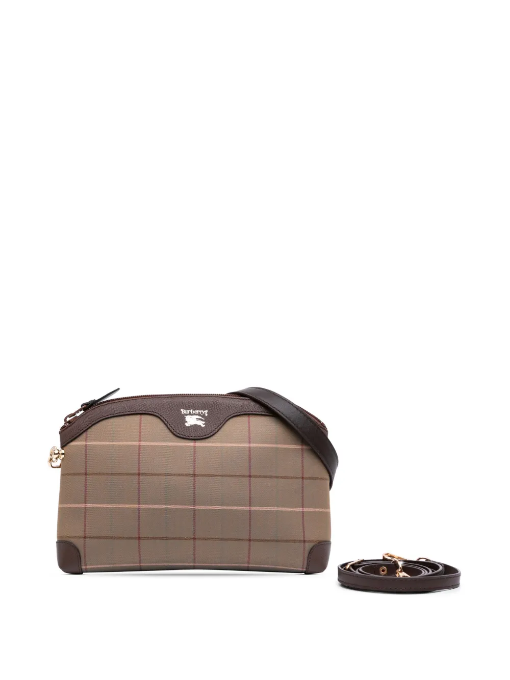 Pre-owned Burberry 20th Century Vintage Check Canvas Satchel