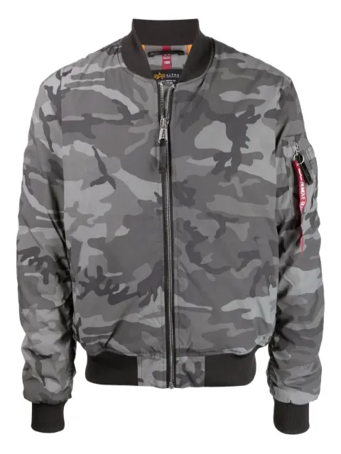 Alpha Industries camouflage-print bomber jacket