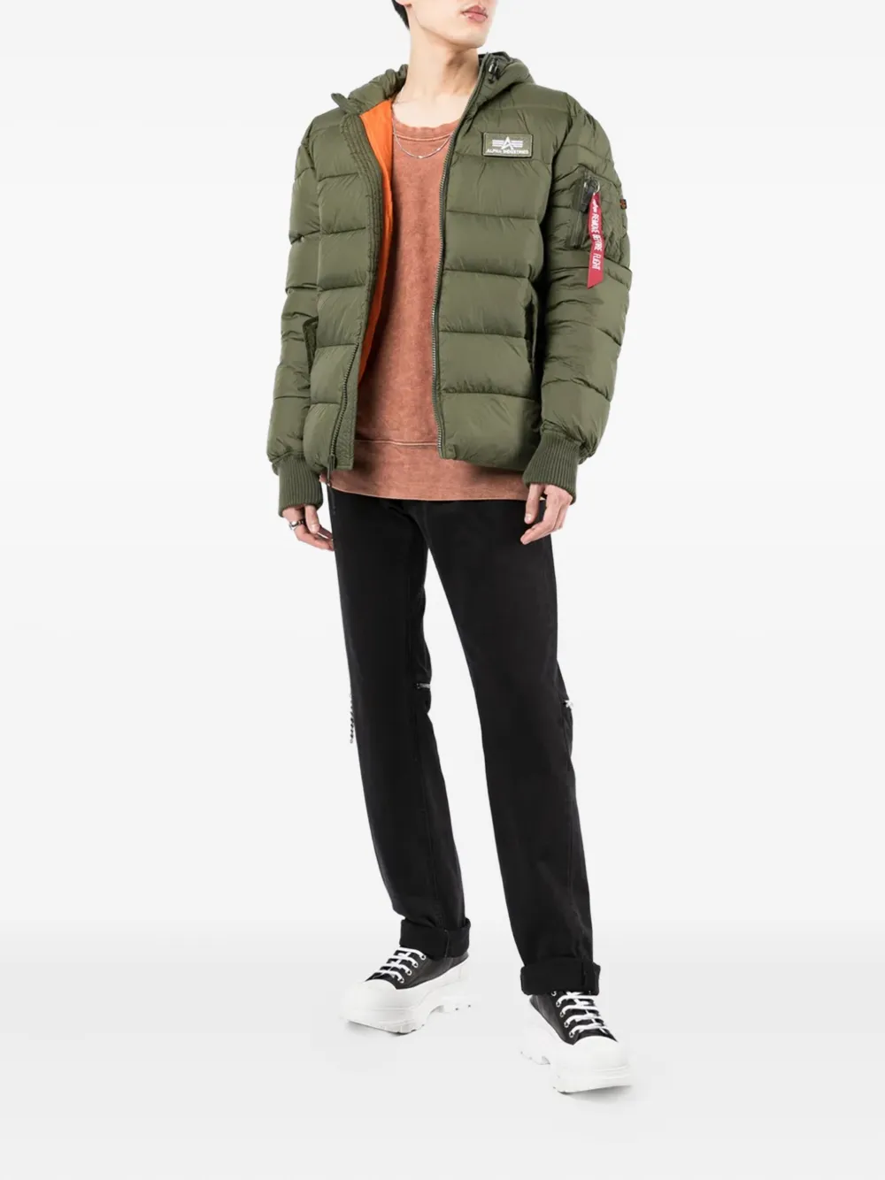 Alpha Industries hooded quilted jacket | Down Jackets | Image 2