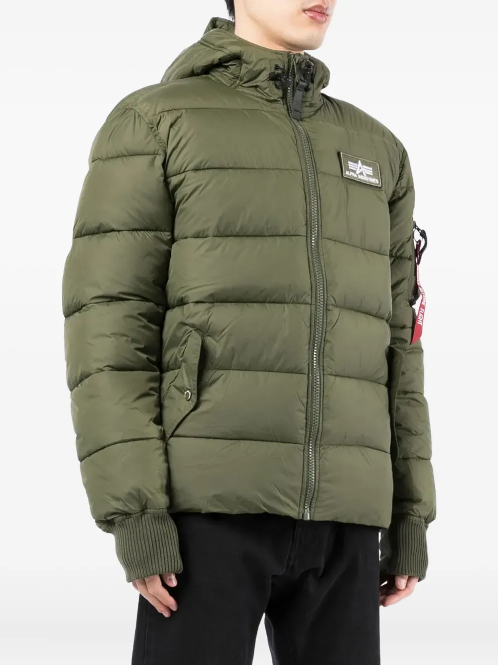 Alpha Industries Gevoerd jack met capuchon Groen