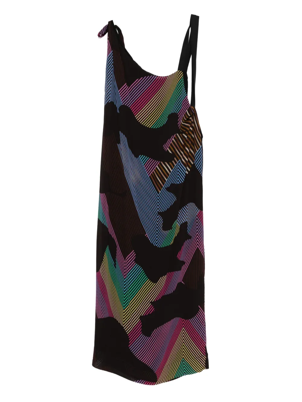 Vivienne Westwood Pre-Owned 2017 asymmetrische jurk met print - Zwart