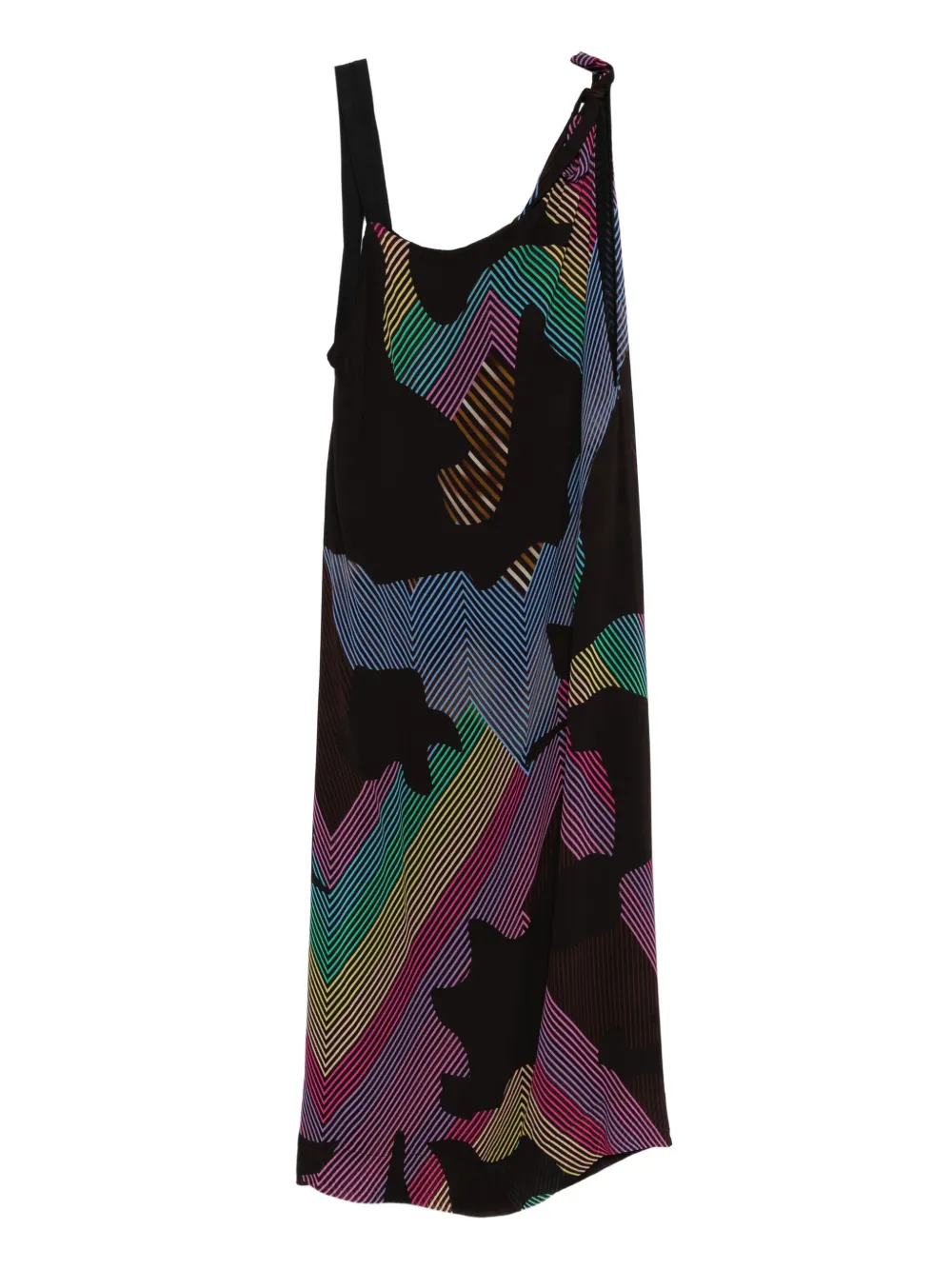 2017 asymmetric printed dress