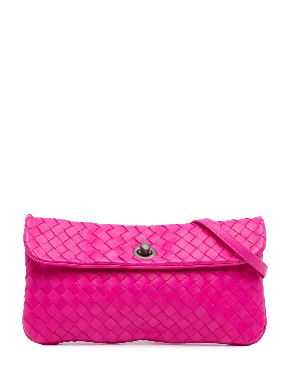 Bottega Veneta Pre-Owned 2012-2024 Mini Nappa Intrecciato Turn Lock Bottega Veneta Pre-Owned 2012-2024 Mini Nappa Intrecciato Turn Lock