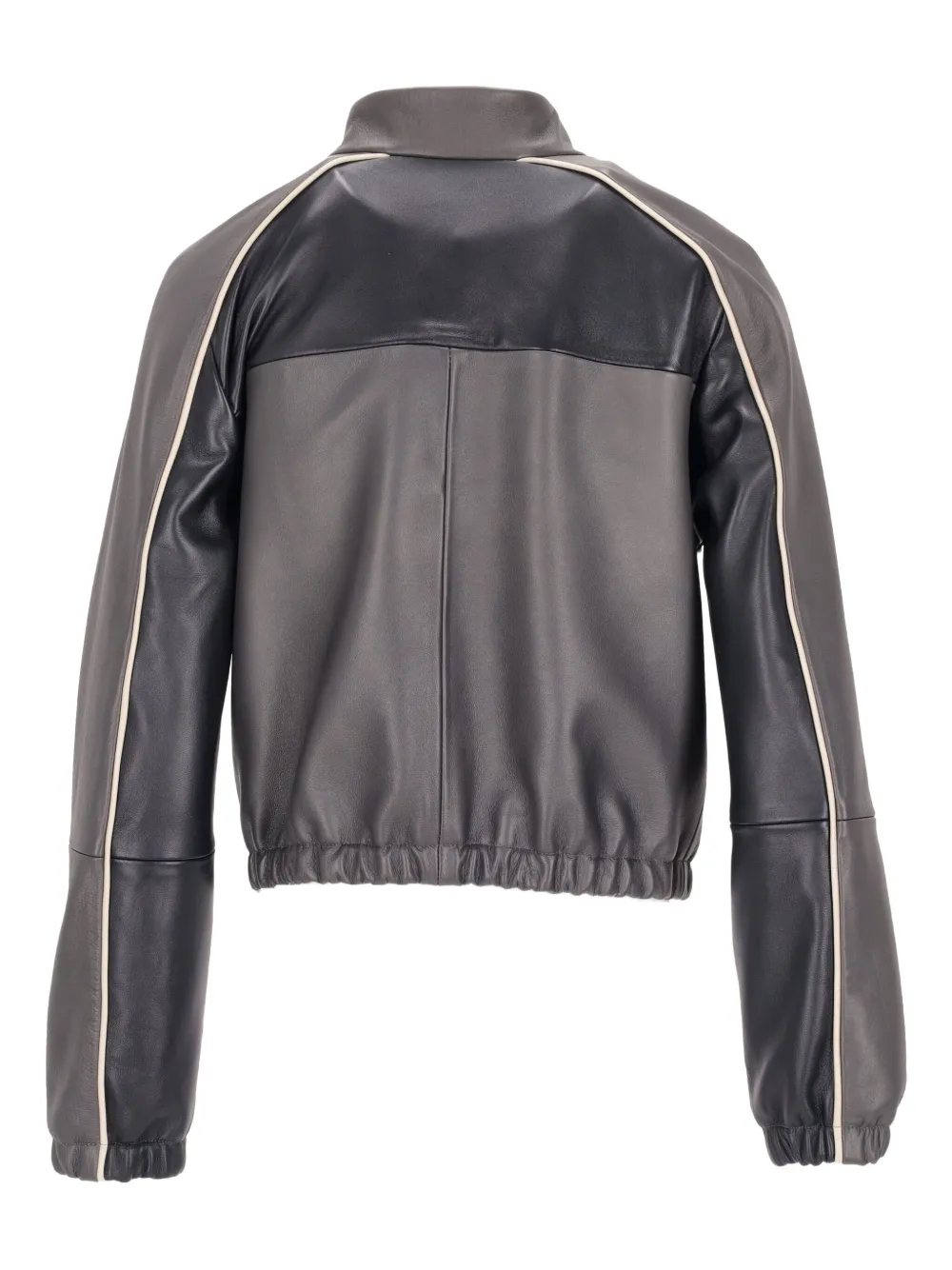LA ROSE veste bomber en cuir à design bicolore | Vestes bomber | Image 2