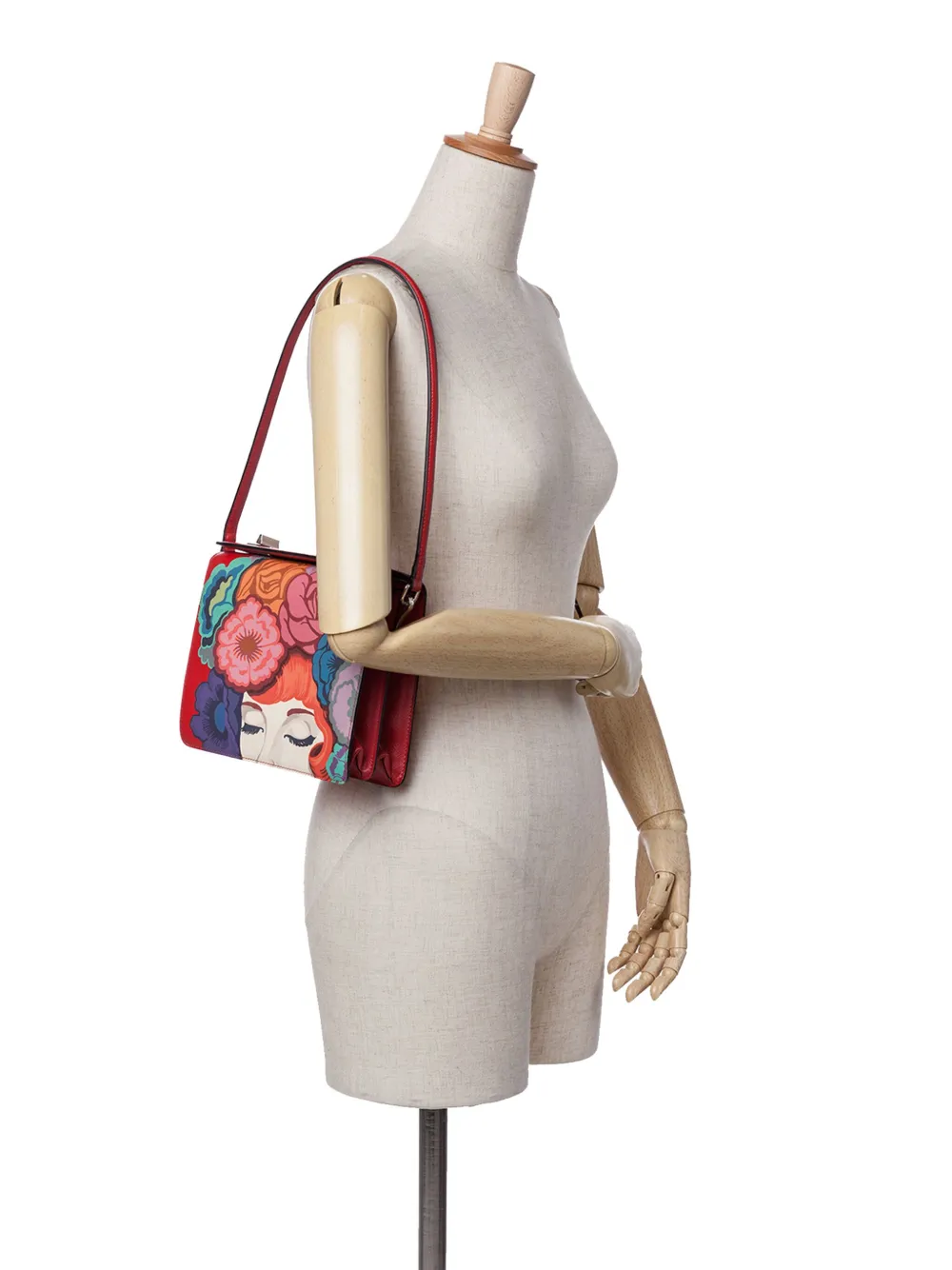 Prada Pre-Owned 2000-2024 Printed Saffiano Double Turnlock shoulder bag | Pre-Owned | Image 2