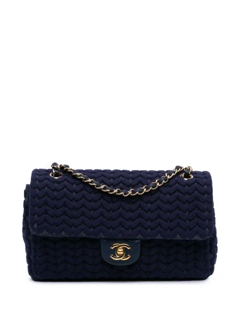 CHANEL Pre-Owned 2019 Medium Woven Jersey Single Flap shoulder bag