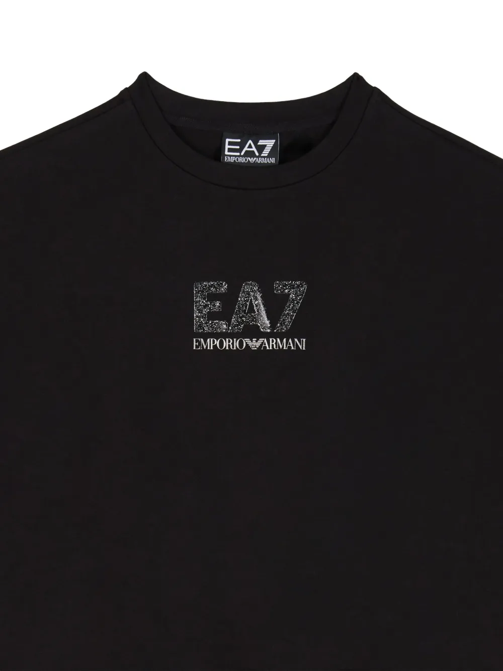 Emporio Armani Kids T-shirt met logoprint Zwart
