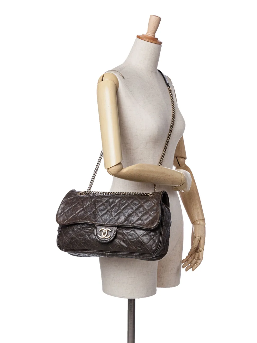 CHANEL Pre-Owned 2012 Large Quilted Glazed Caviar Shiva Flap crossbody bag | Pre-Owned | Image 2
