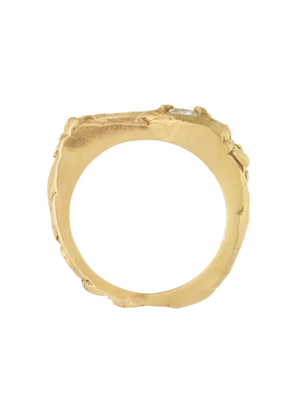 Loveness Lee Textured Sapphire Ring In Gold
