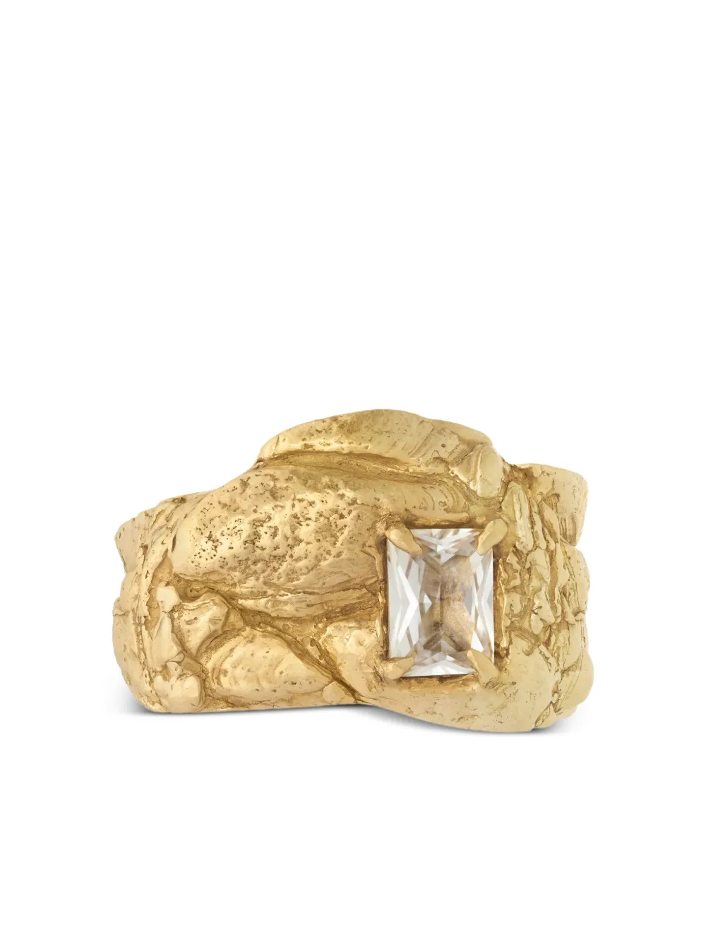 textured sapphire ring