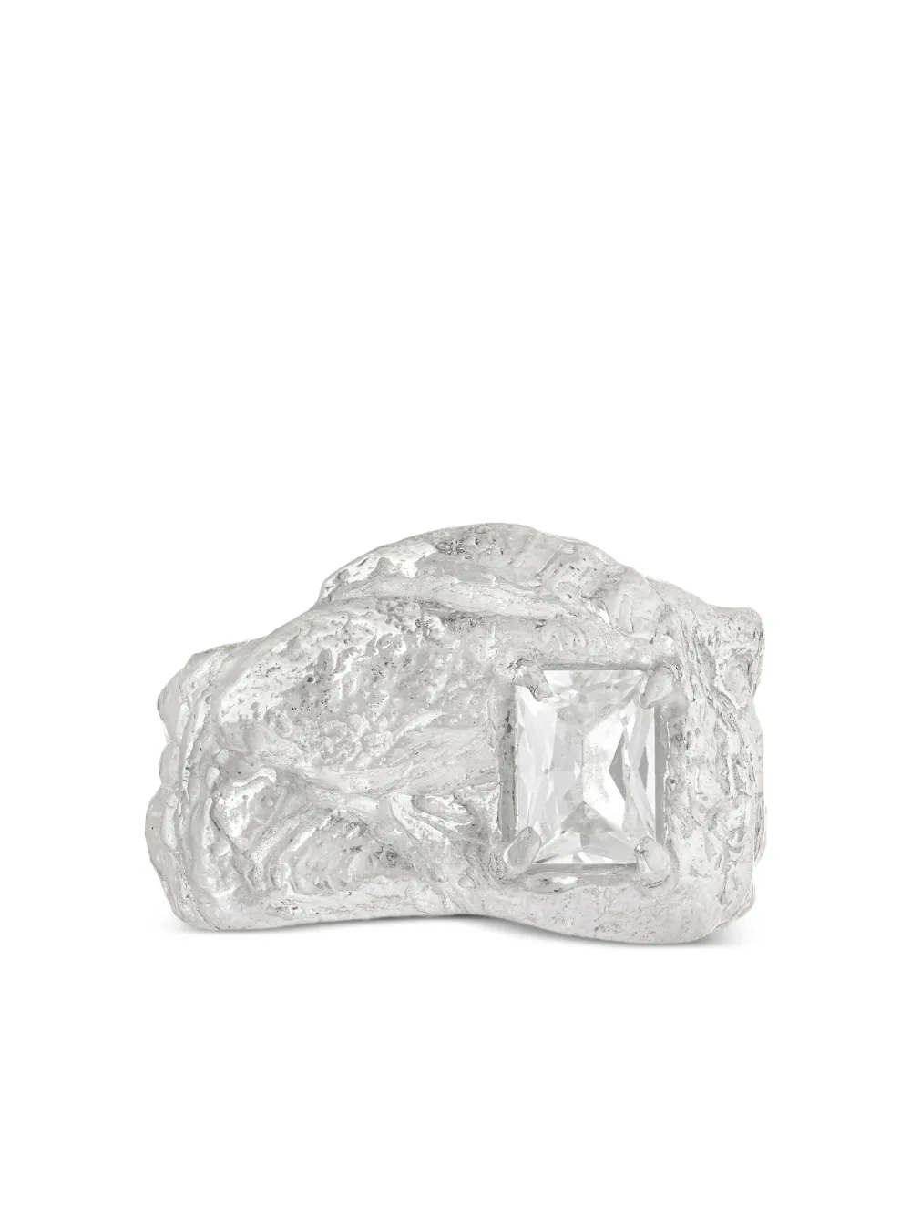 Kai textured white sapphire ring
