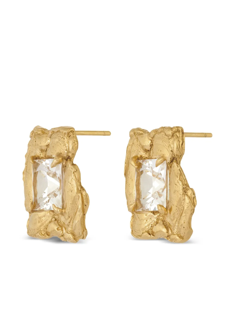 LOVENESS LEE Jaqui oorbellen met saffier - Goud