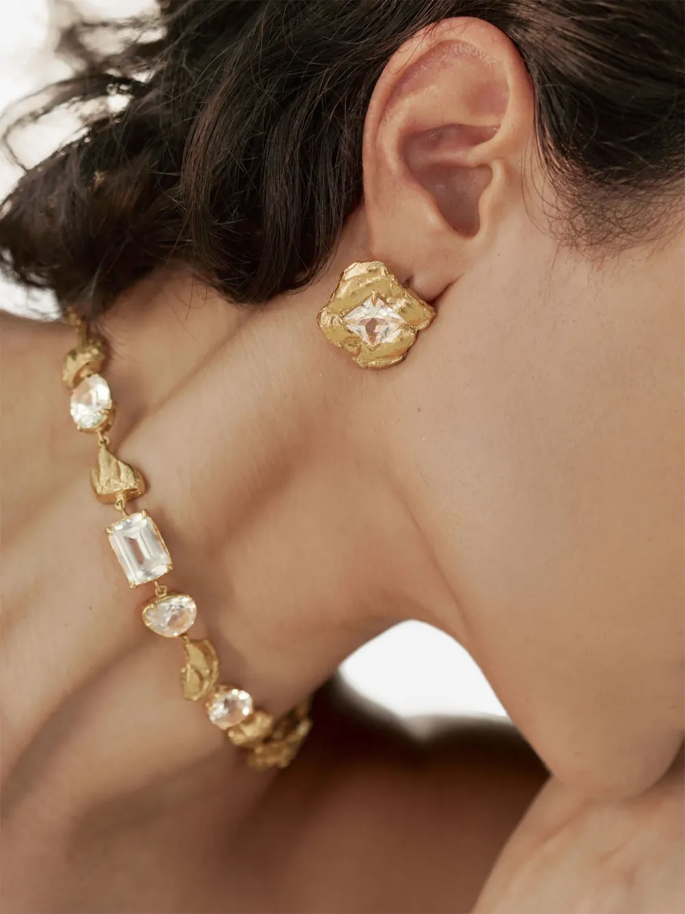 Jaqui textured sapphire earrings