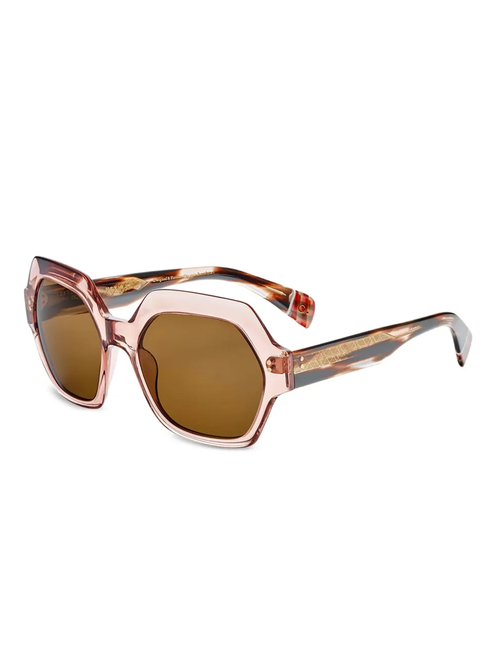 Etnia Barcelona Es Vedra Sun zonnebril met geometrisch montuur Bruin