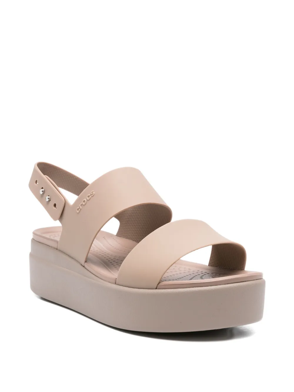 Crocs double-strap platform sandals Neutrals