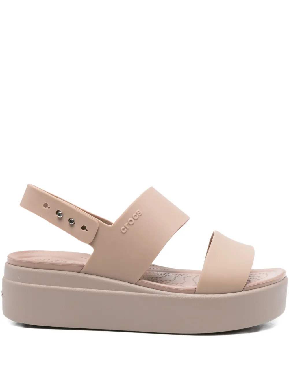 Crocs double-strap platform sandals Neutrals