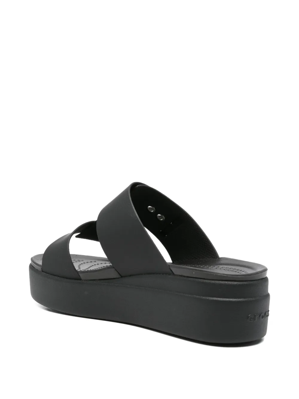 Crocs Brooklyn platform double-buckle sandals Black