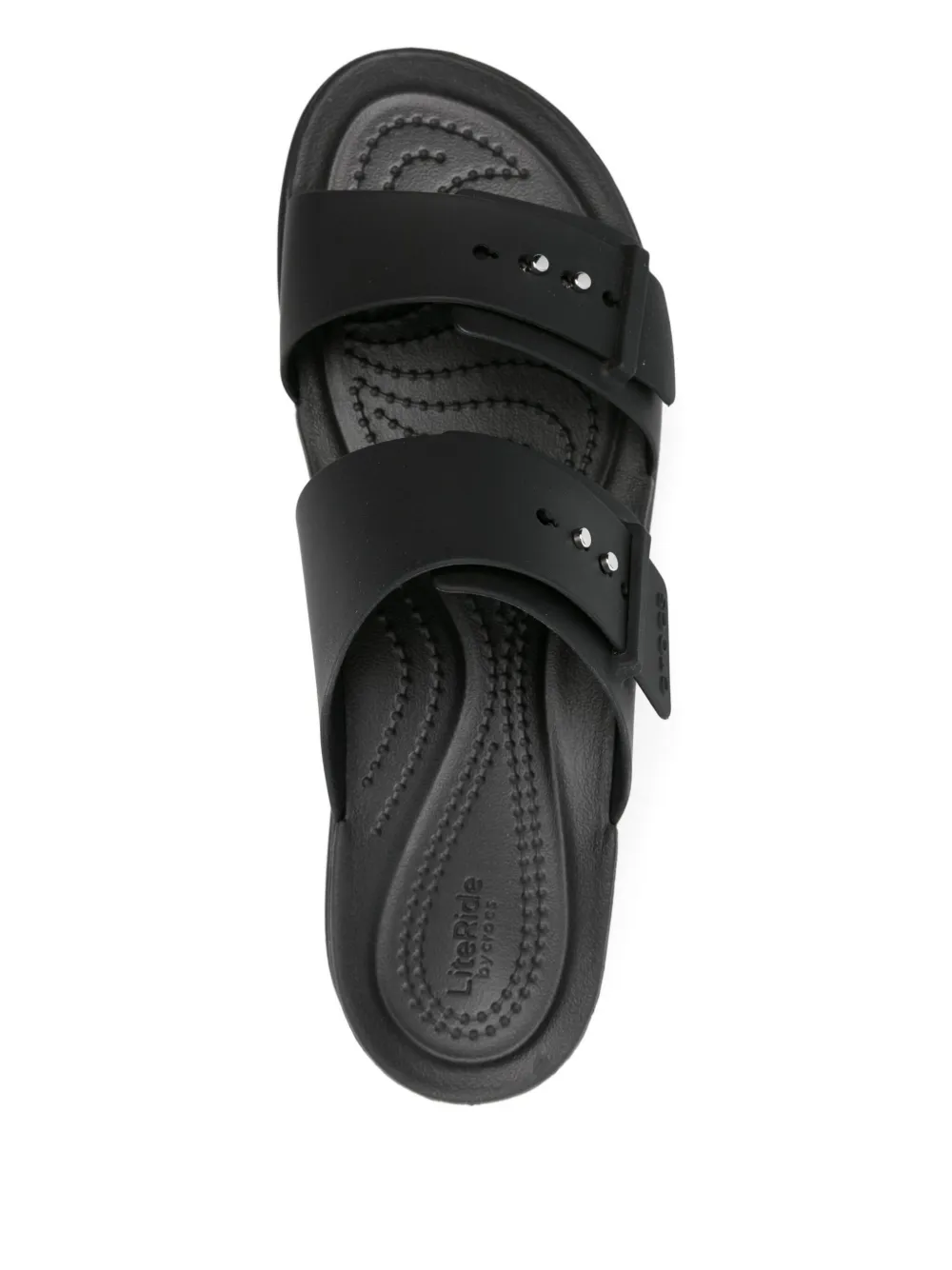Crocs Brooklyn platform double-buckle sandals Black