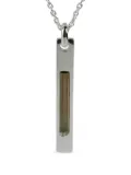 Parts of Four Plate dravite necklace - Silver