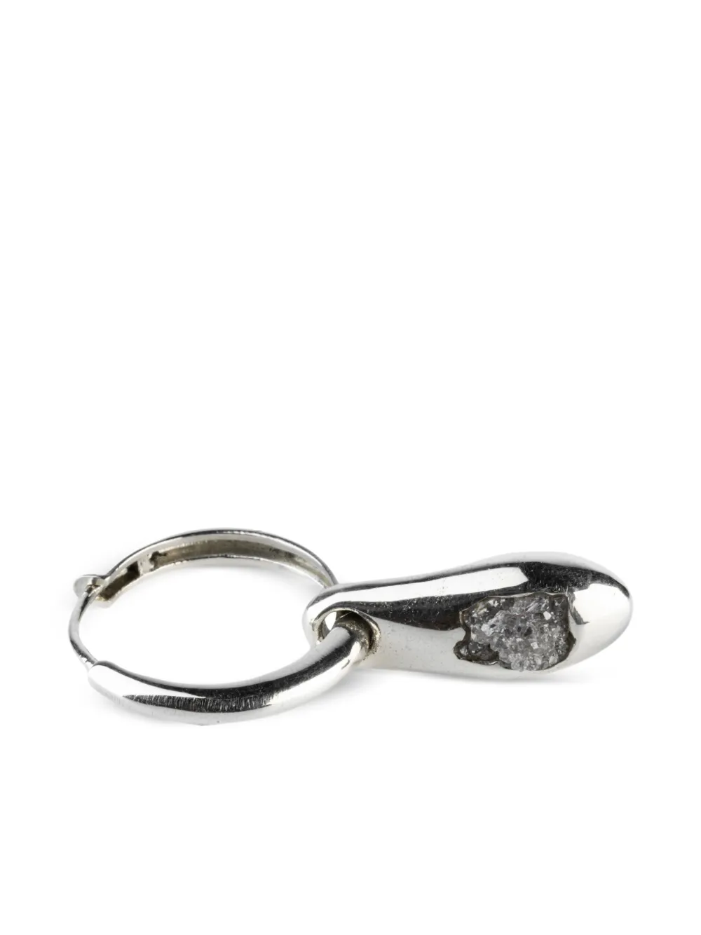Parts of Four teardrop-charm hoop earrings | Silver | Image 1