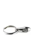 Parts of Four teardrop-charm hoop earrings - Silver