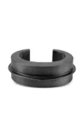 Parts of Four sterling-silver Crescent Folded bracelet - Black