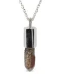 Parts of Four iron-quartz sterling silver necklace