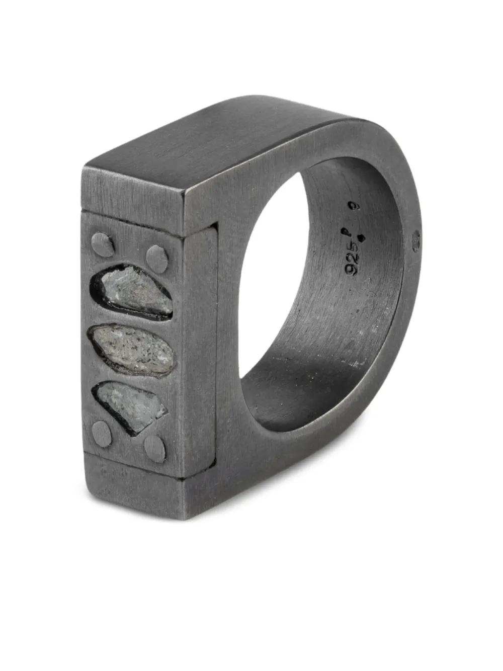 Parts of Four Plate Single three-diamond-slab ring | Women | Image 2